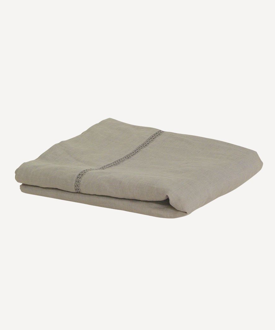 Emilie Linen Flat Sheet Queen Sand