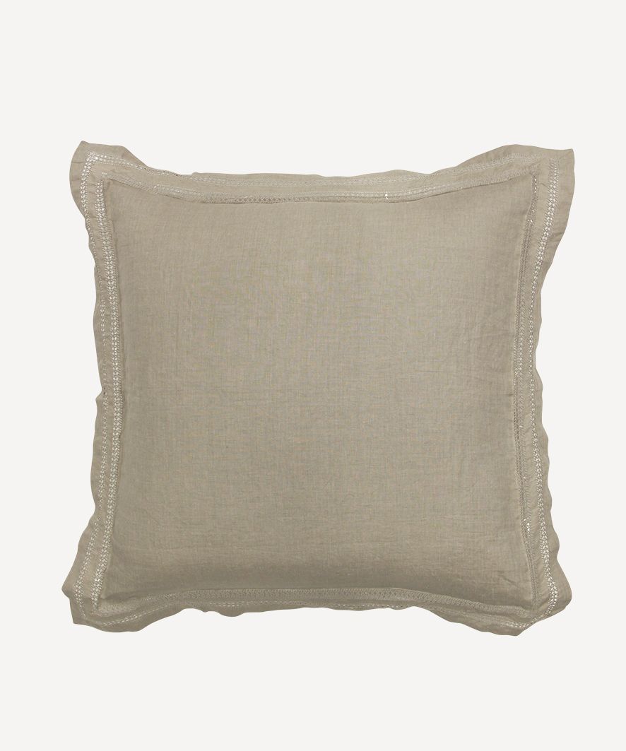 Emilie Linen Euro Pillow Cover Sand  (2PC)