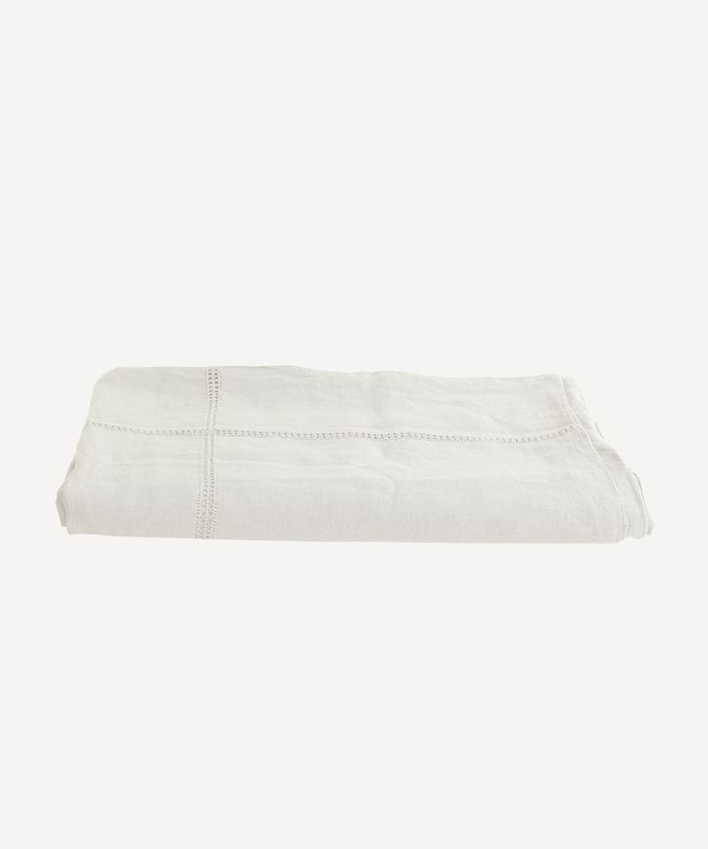 Emilie Linen Duvet Cover Queen Ecru