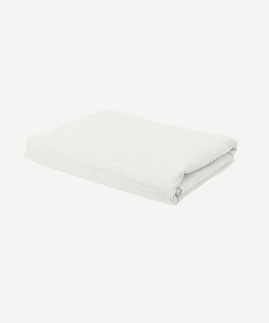 Emilie Linen Fitted Sheet Queen Ecru