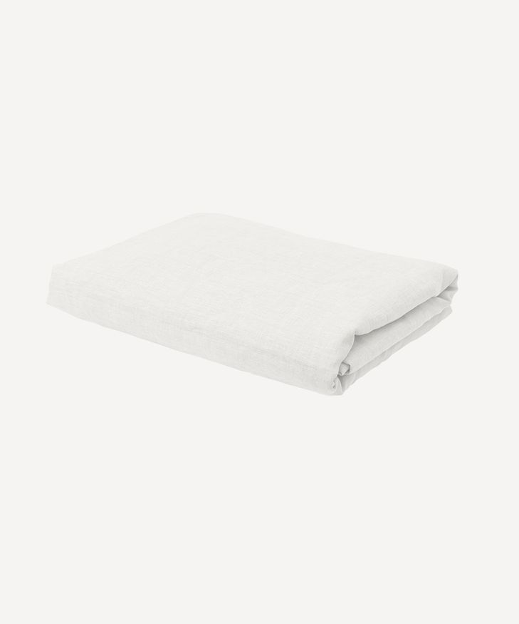 Emilie Linen Fitted Sheet Super King Ecru