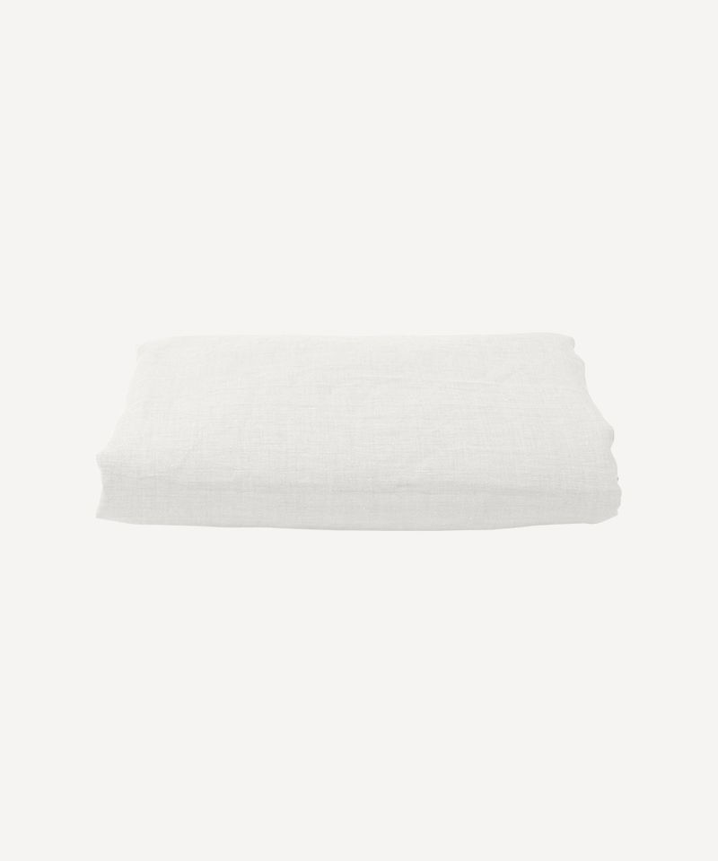 Emilie Linen Fitted Sheet Super King Ecru