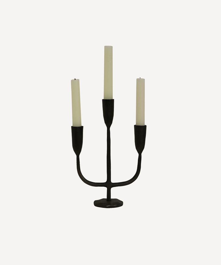 Dax 3 Light Black Candlestand