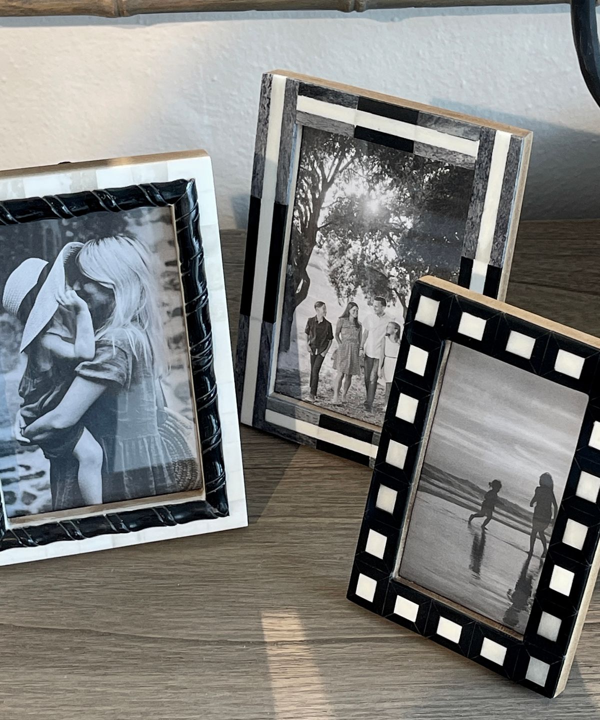 Black & White Squares Photo Frame 3x5"