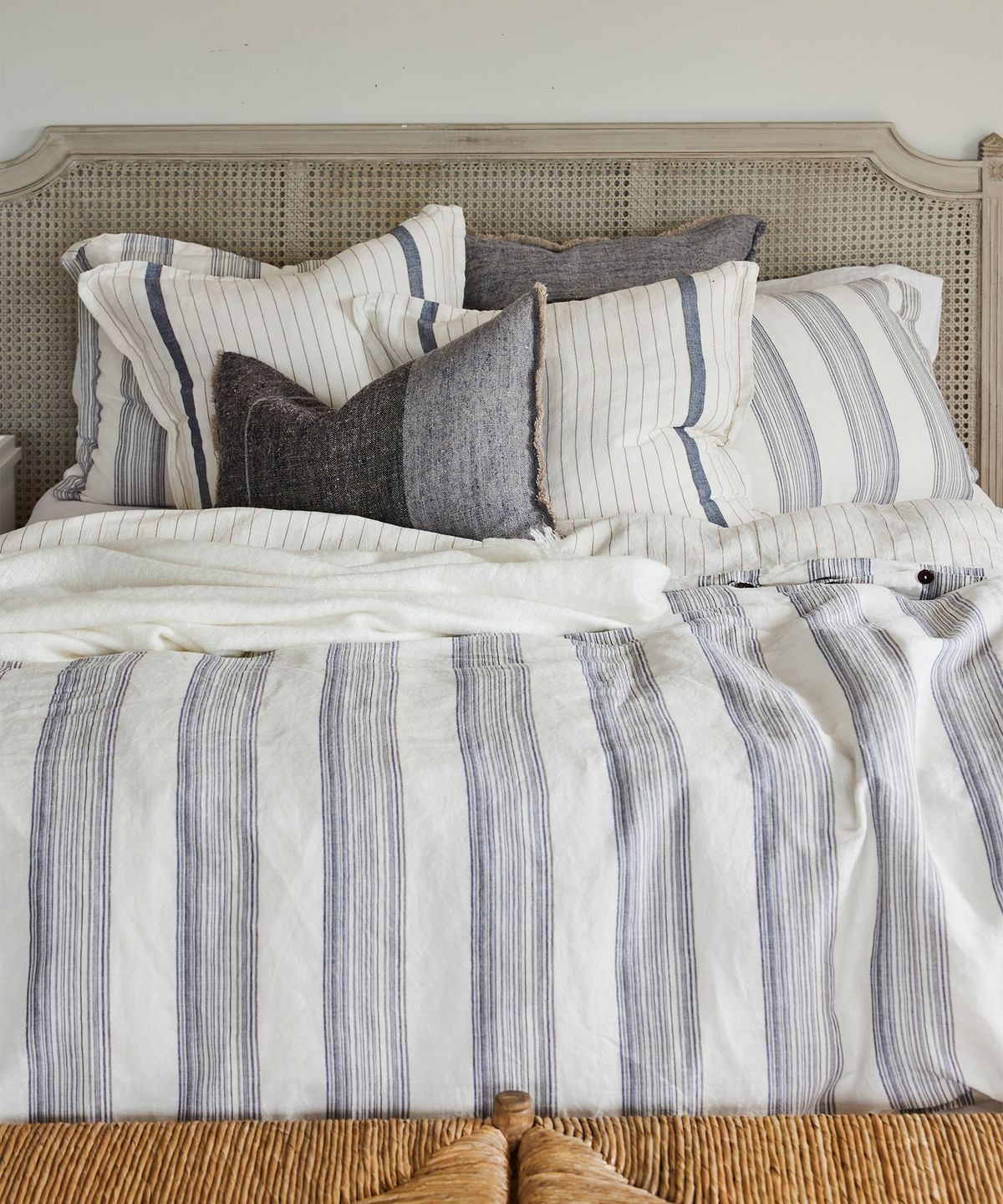 Capri Stripe Linen Duvet King