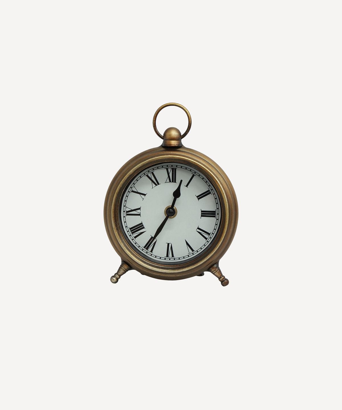 Desk Clock  Antique Gold