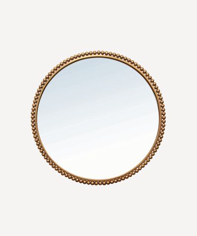 Beaded Round Mirror