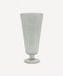 Dappled Clear Urn Vase on Stand
