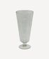 Dappled Clear Urn Vase on Stand