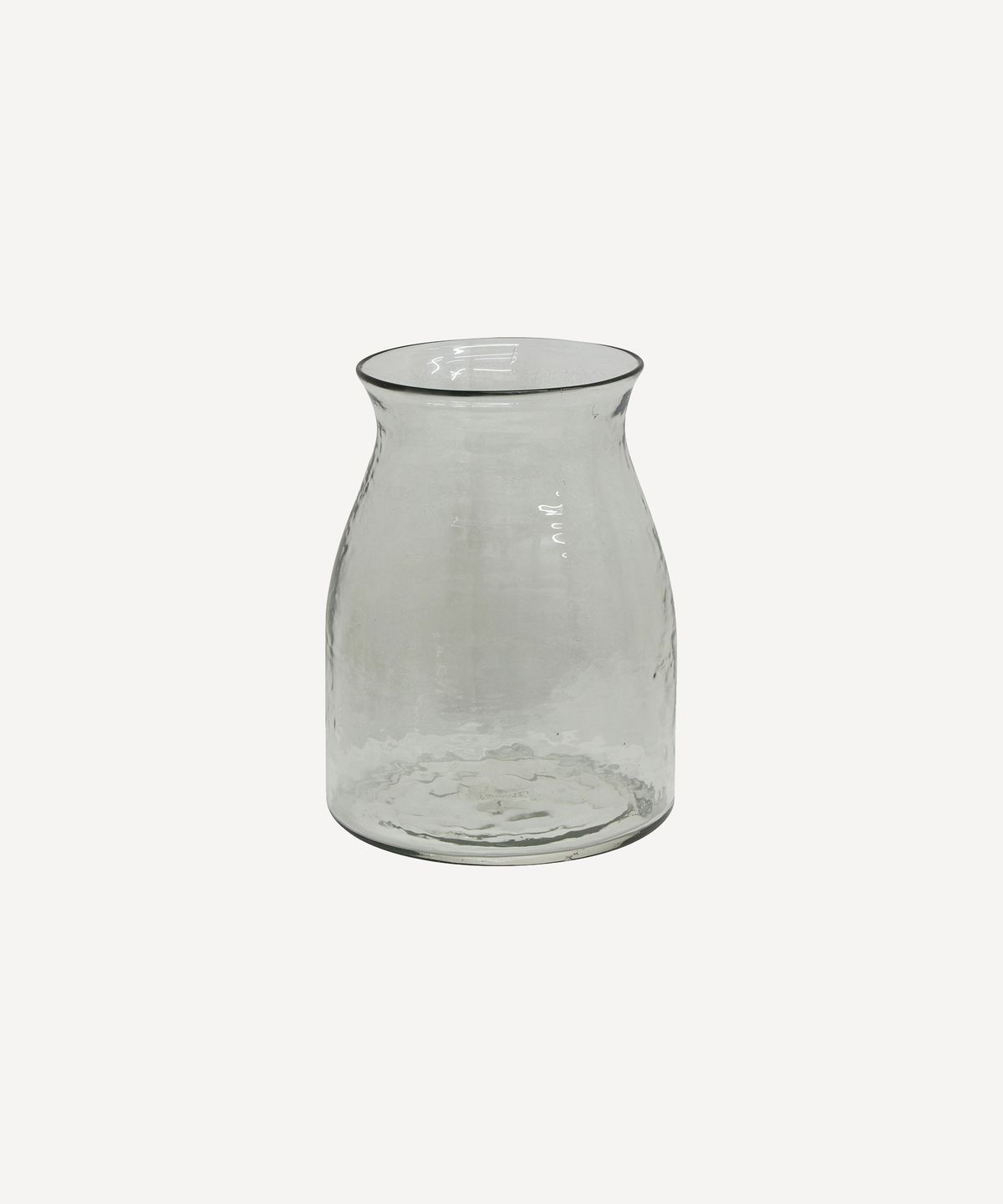 Dappled Clear Fluted Vase