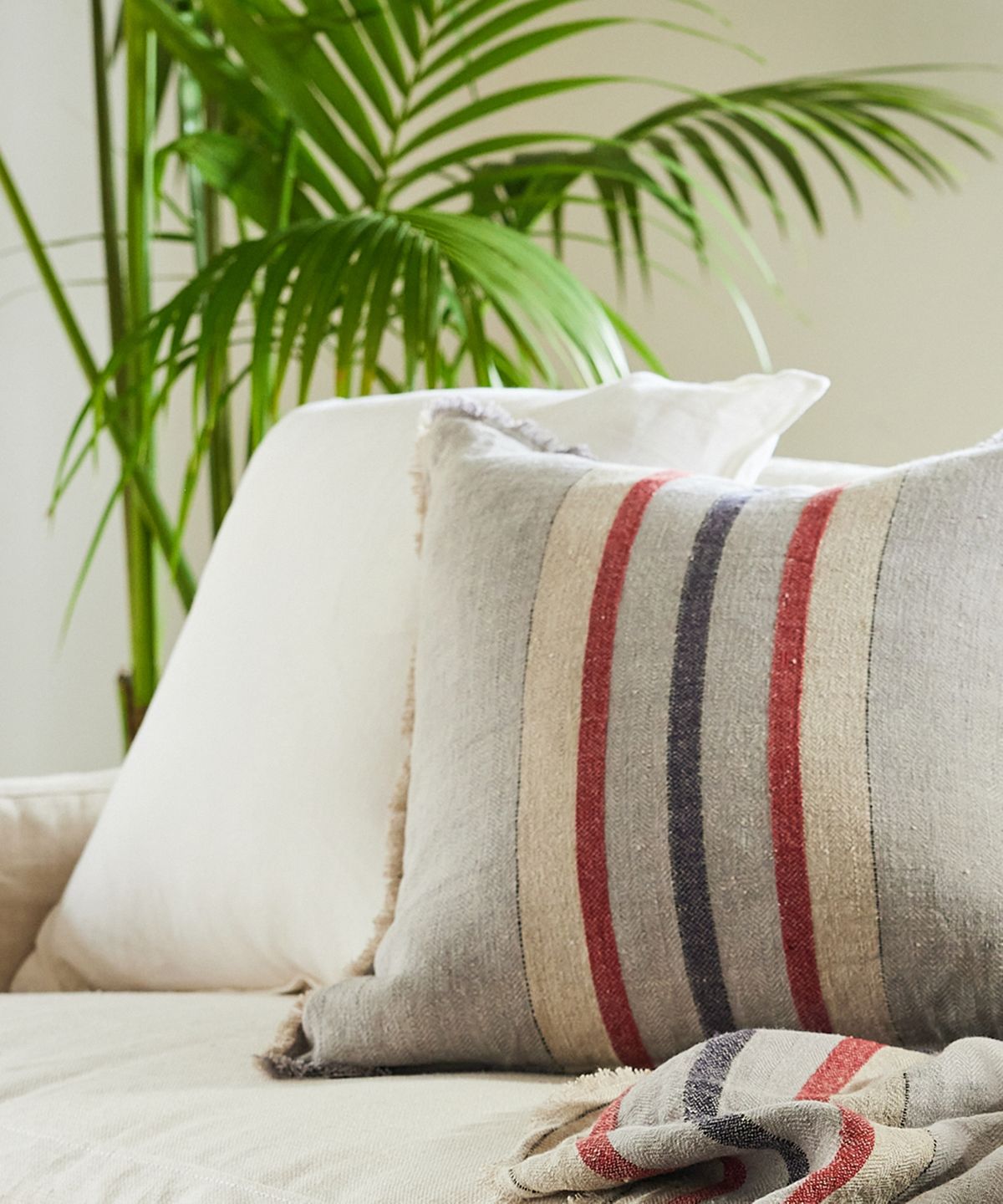 Ecru Linen Cushion Cover