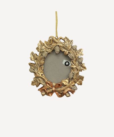 Gold Leaf Oval Frame Hanging Decoration