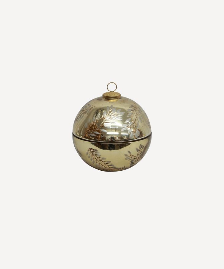 Etched Bauble Candle Small