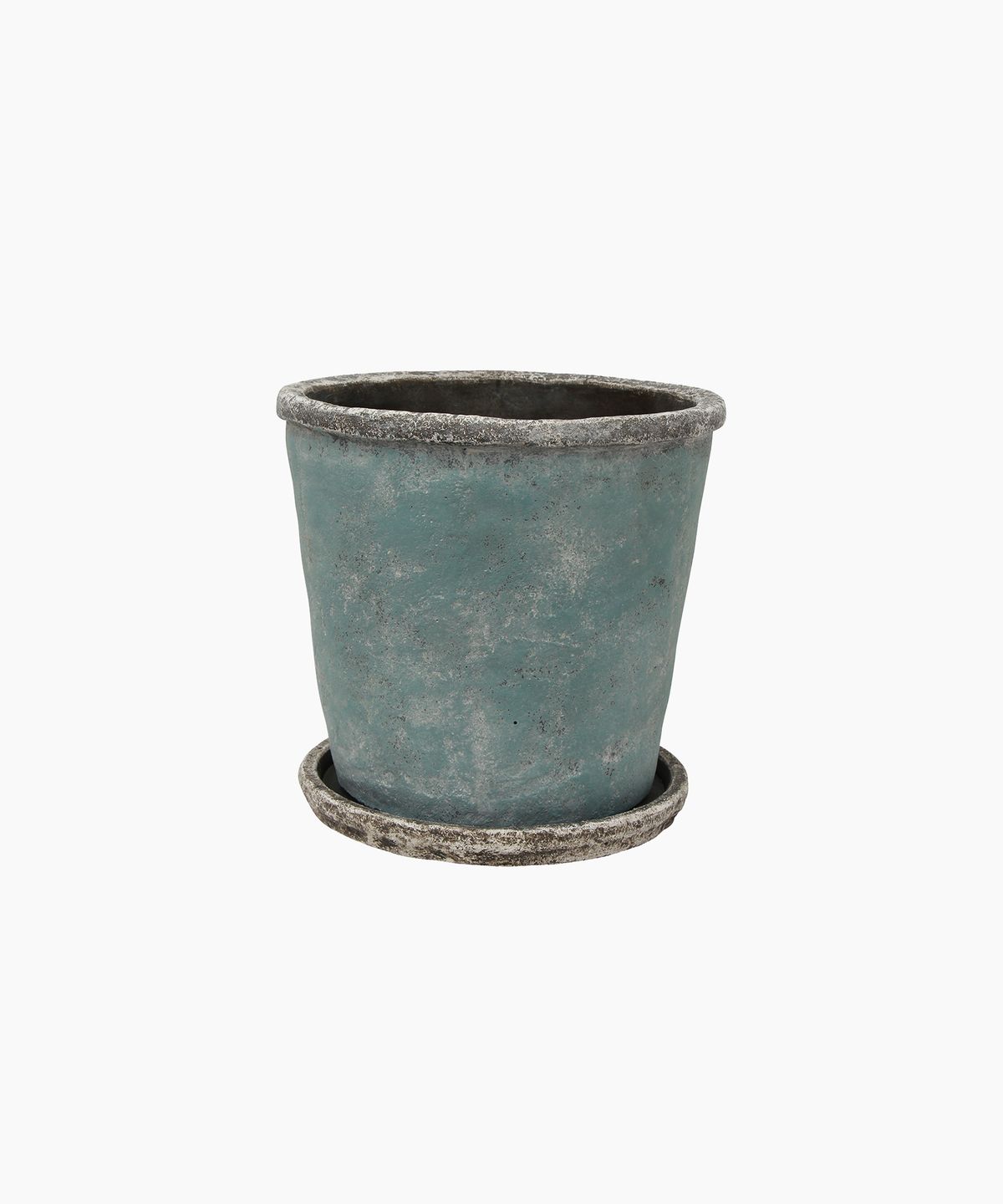 Sea Blue Plant Pot & Saucer Large