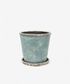Sea Blue Plant Pot & Saucer Large
