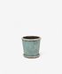 Sea Blue Plant Pot & Saucer Small