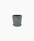 Sea Blue Plant Pot & Saucer Small