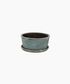 Sea Blue Wide Plant Pot & Saucer Large