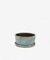 Sea Blue Wide Plant Pot & Saucer Small