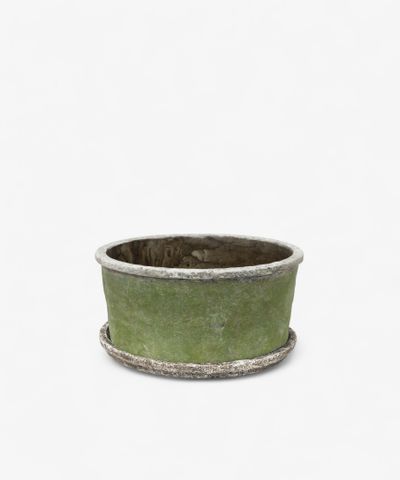 Evergreen Wide Plant Pot & Saucer Large