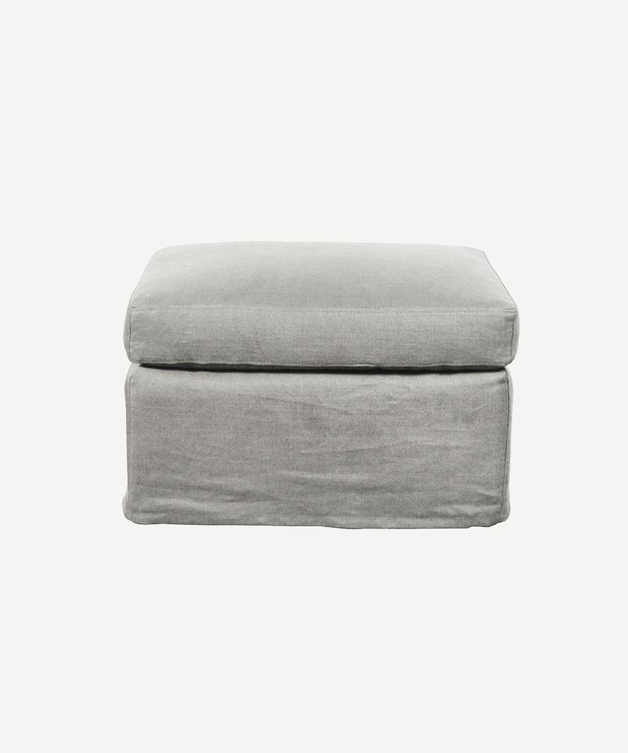 Dume Ottoman Soft Grey Cotton