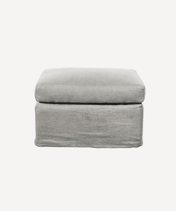 Dume Ottoman Soft Grey Cotton