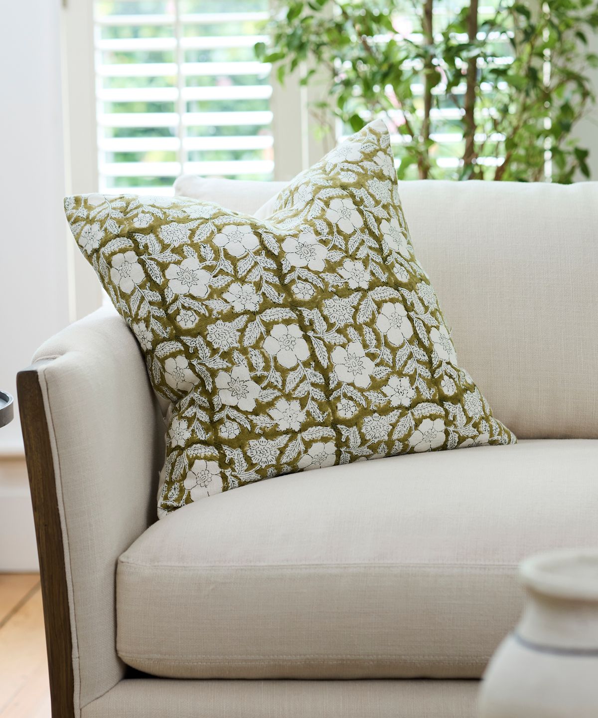 Salta Floral Chartreuse Cushion Cover