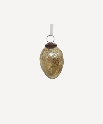 Sandblasted Ovate Bauble Gold