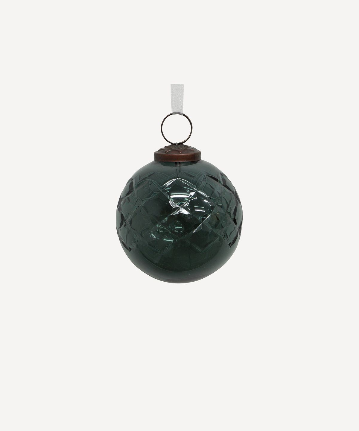 Cut Glass Bauble Teal