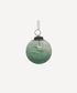 Sandblasted  Leaf Teal Bauble