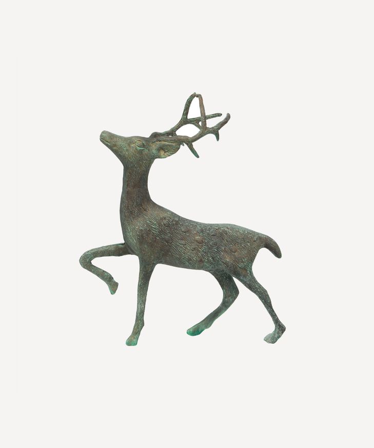 Reindeer Stag Large Brass Antique