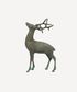 Reindeer Head Up Brass Antique