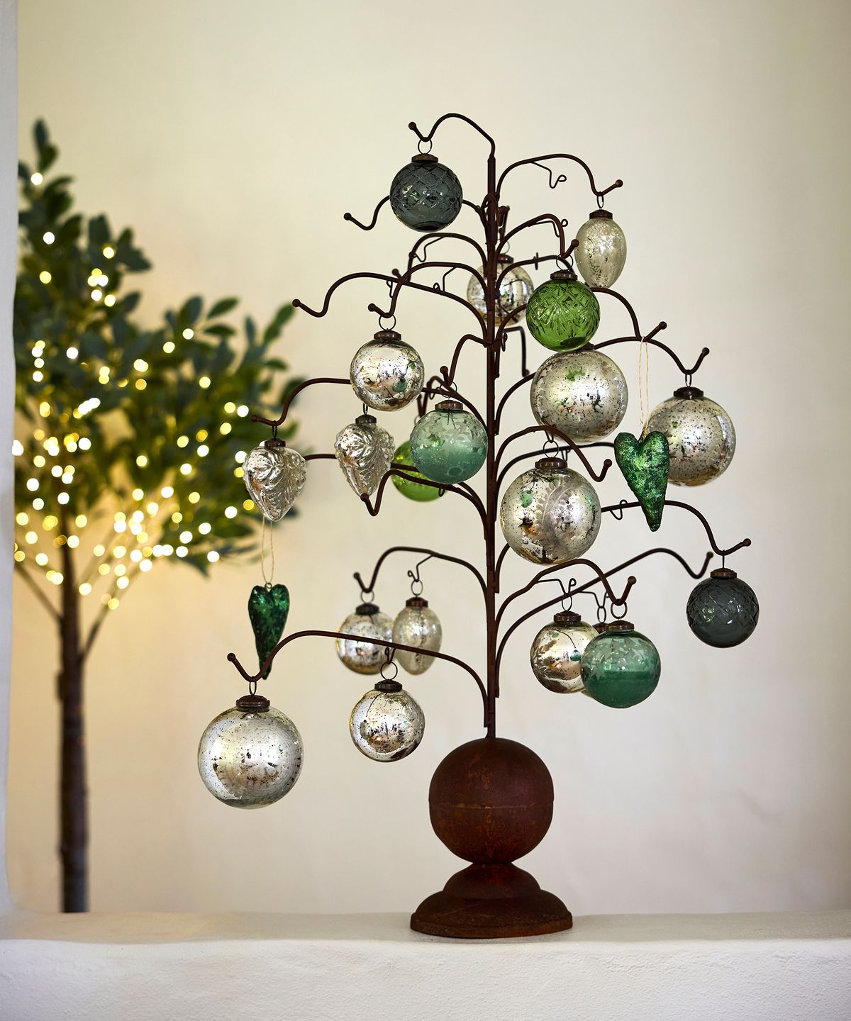 Cut Glass Bauble Green