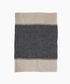 Twill Tea Towel Wide Charcoal Band