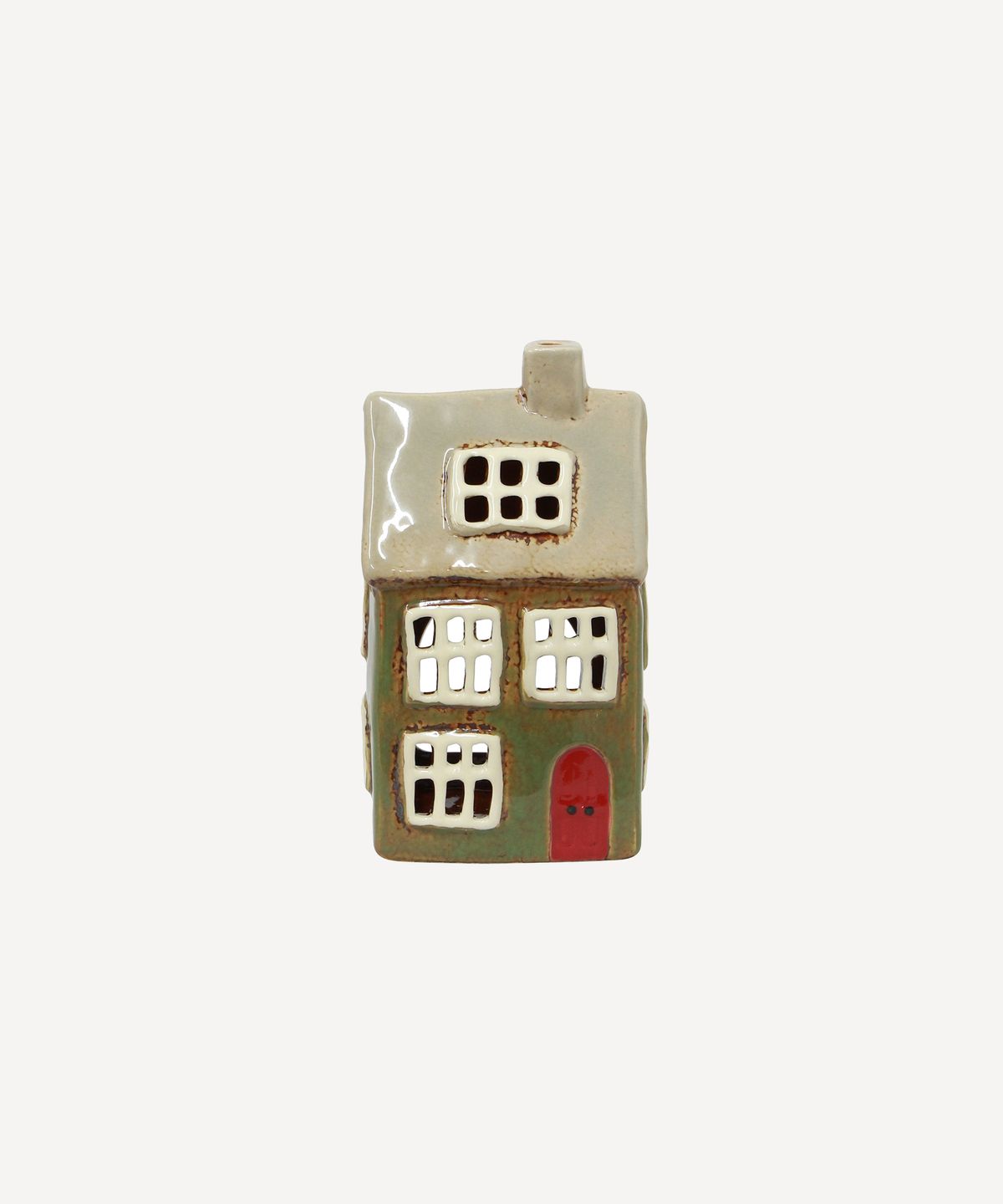 Alsace Tea Light House Christmas Green