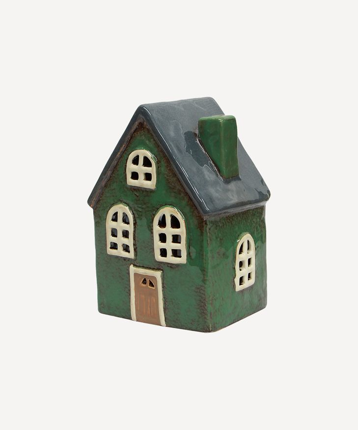 Alsace Tea Light Barn Green