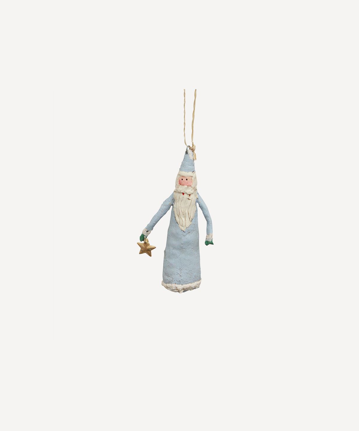 Canvas Santa Blue with Star Hanging Decoration