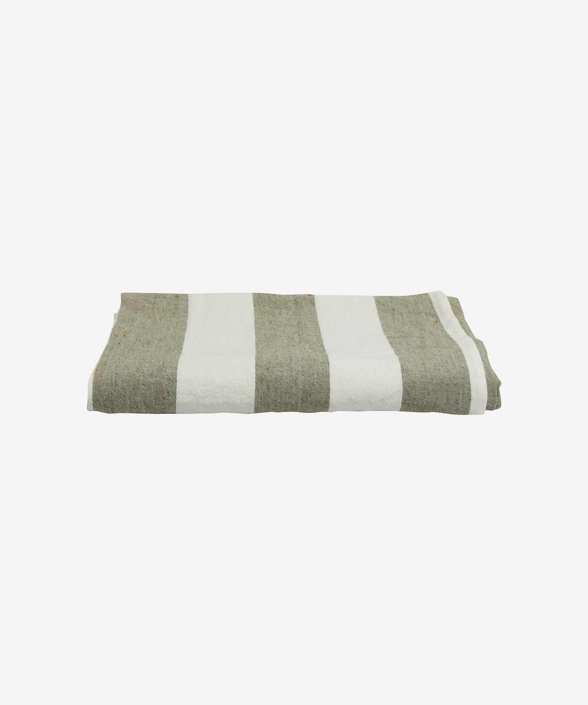 Striped Tablecloth Olive Small