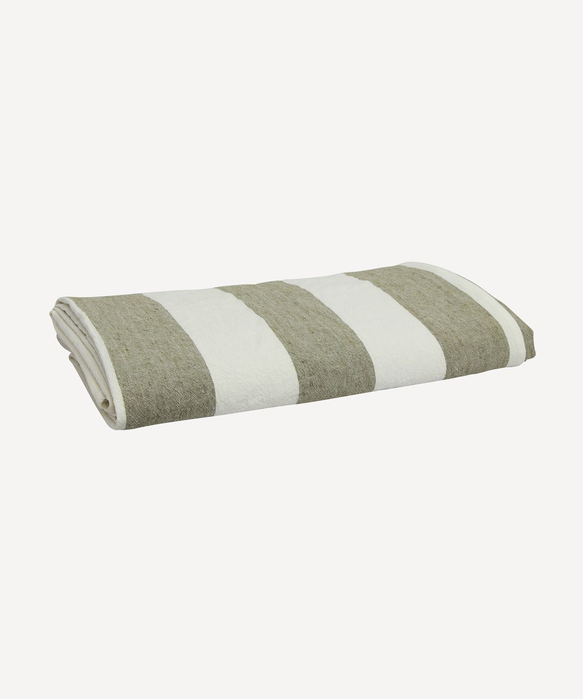 Striped Tablecloth Olive Small