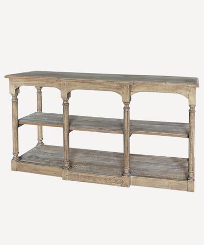 Breakfront Hall Table Reclaimed Oak