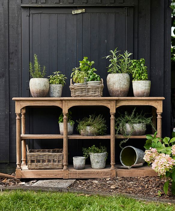Breakfront Hall Table Reclaimed Oak