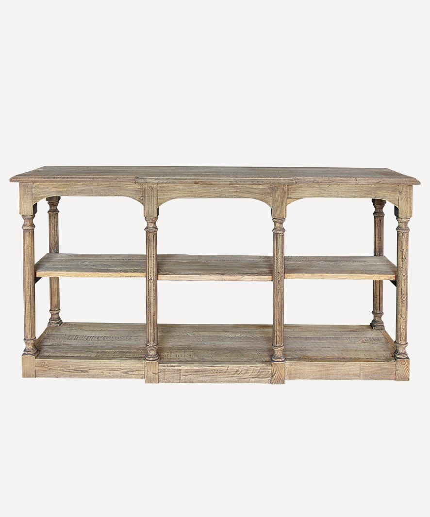 Breakfront Hall Table Reclaimed Oak