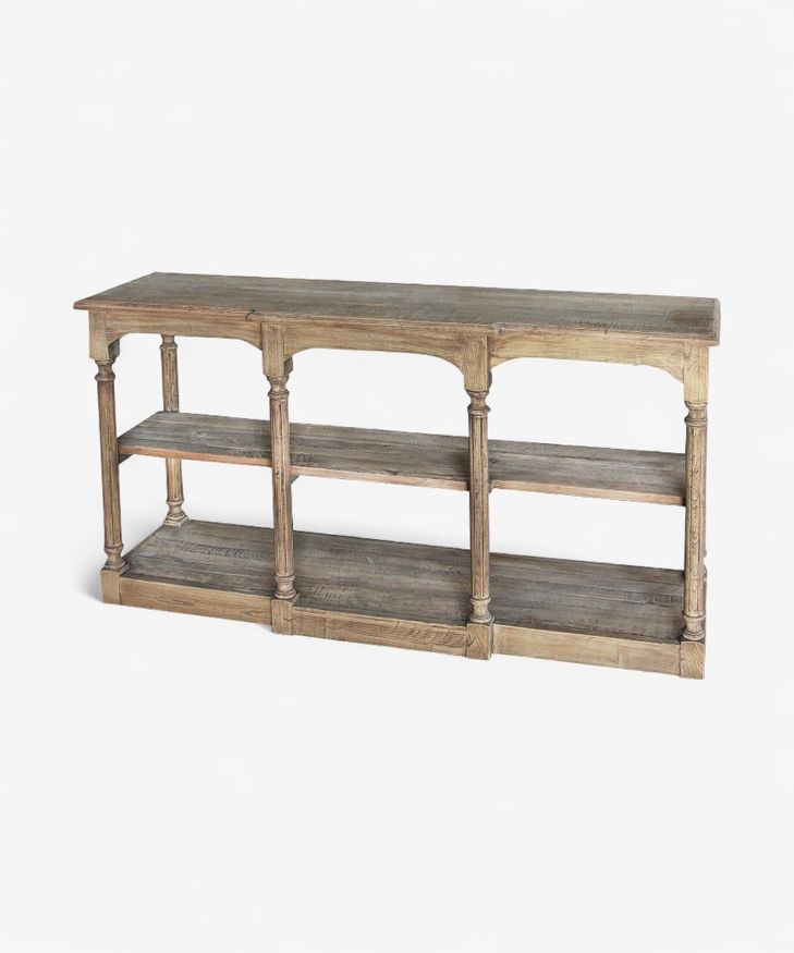 Breakfront Hall Table Reclaimed Oak