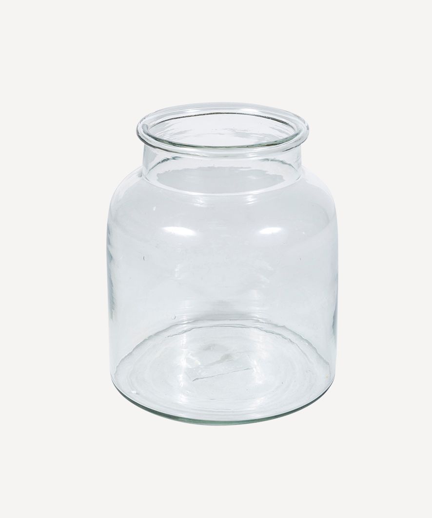 Wide Glass Vase Small