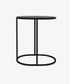 Oval Couch Side Table Black