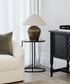 Oval Couch Side Table Black