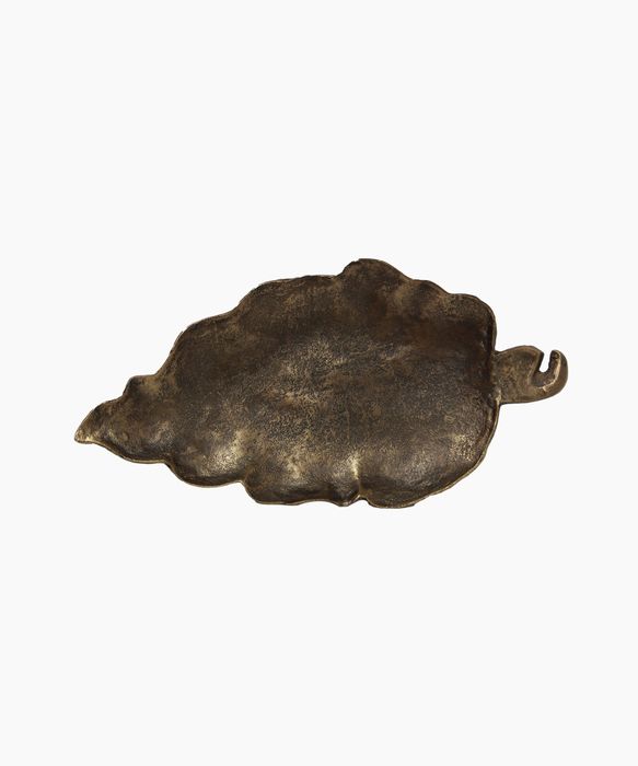 Leaf Plate Aged Gold