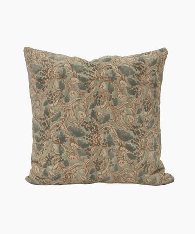 Amira Floral Handblock Cushion Cover