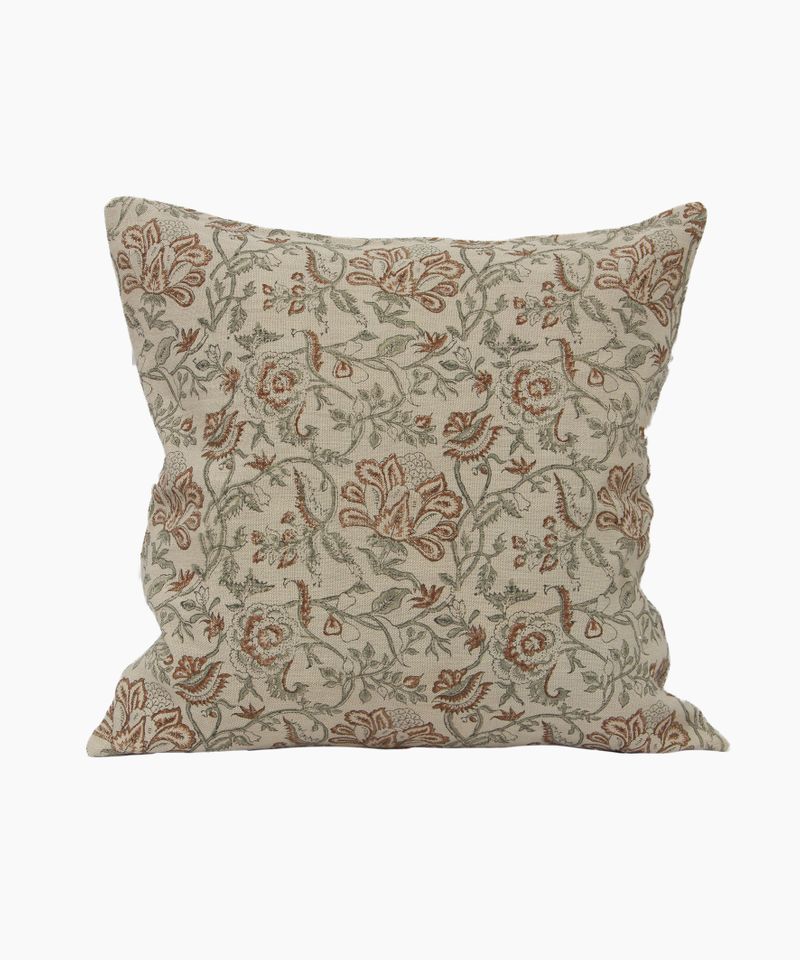 Savannah Floral Handblock Cushion Cover