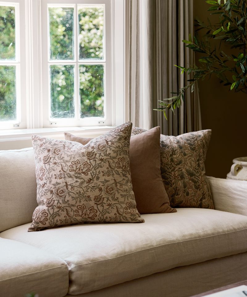 Savannah Floral Handblock Cushion Cover